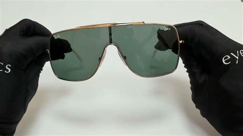 Wings Ii Sunglasses in Arista Gold and Dark Green .